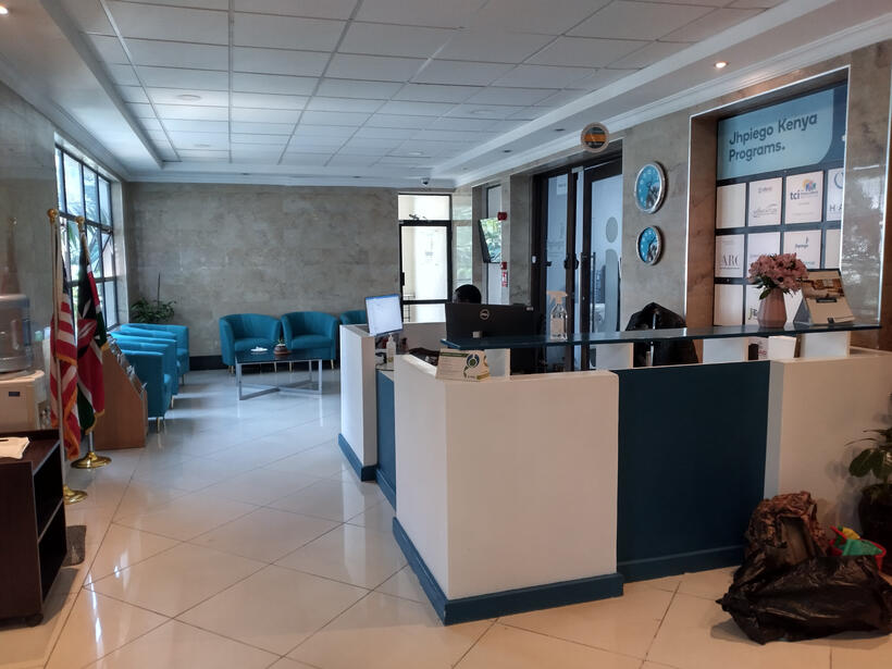 Reception Area with custom reception Desk
