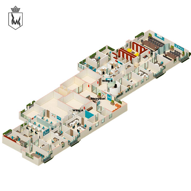 Axonometric image of the entire project